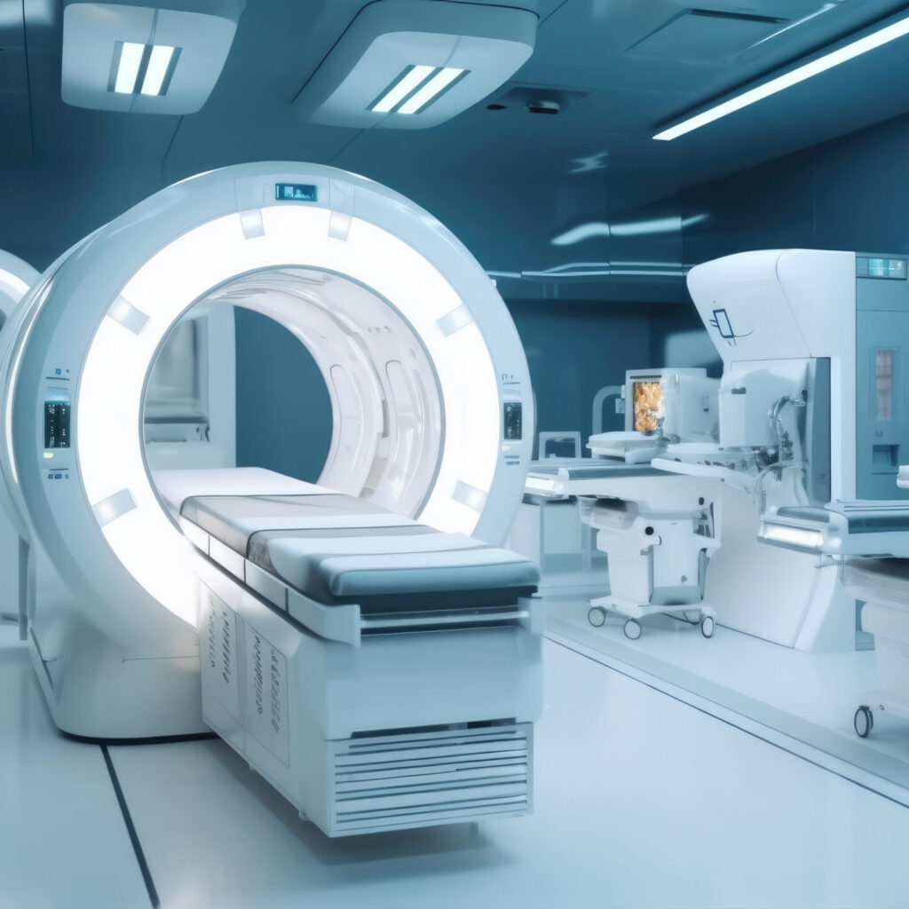 CT scan room in the modern hospital